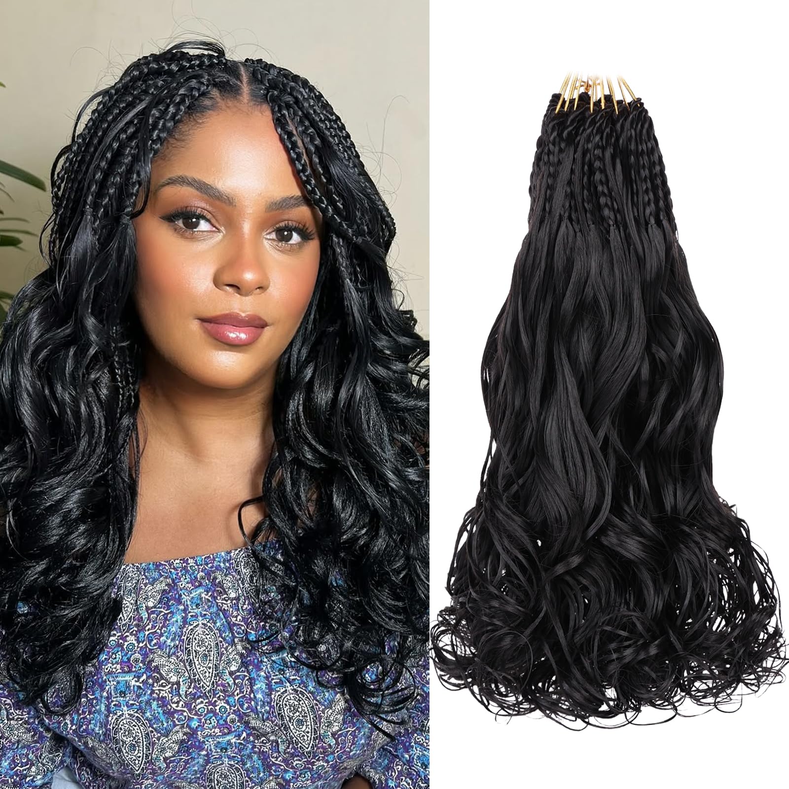 Amazon.com : Leeven Boho French Curl Crochet Braids 14 Inch 8